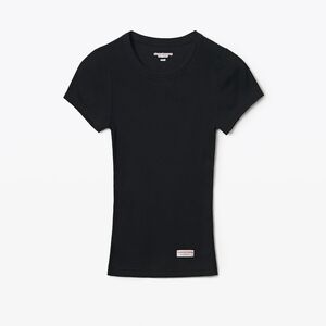 Alexander Wnag Scoop Neck Ribbed Cotton Tee